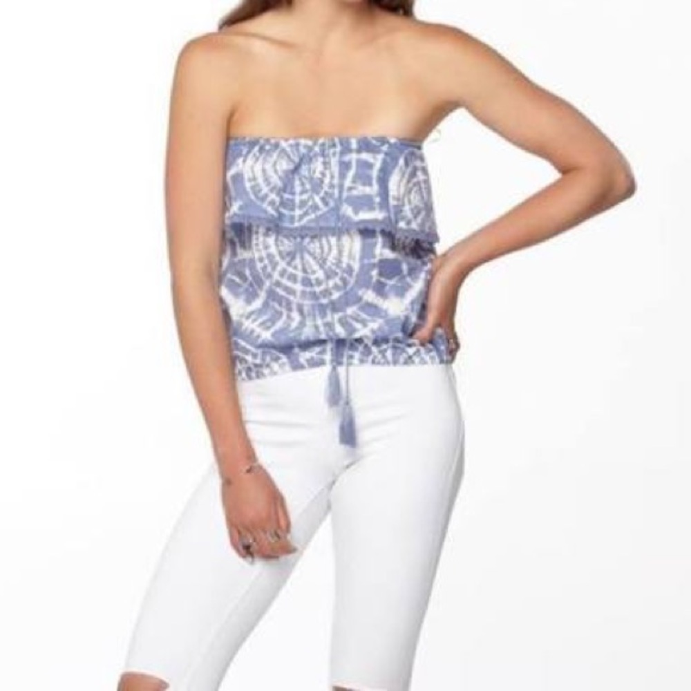TIE dye strapless top